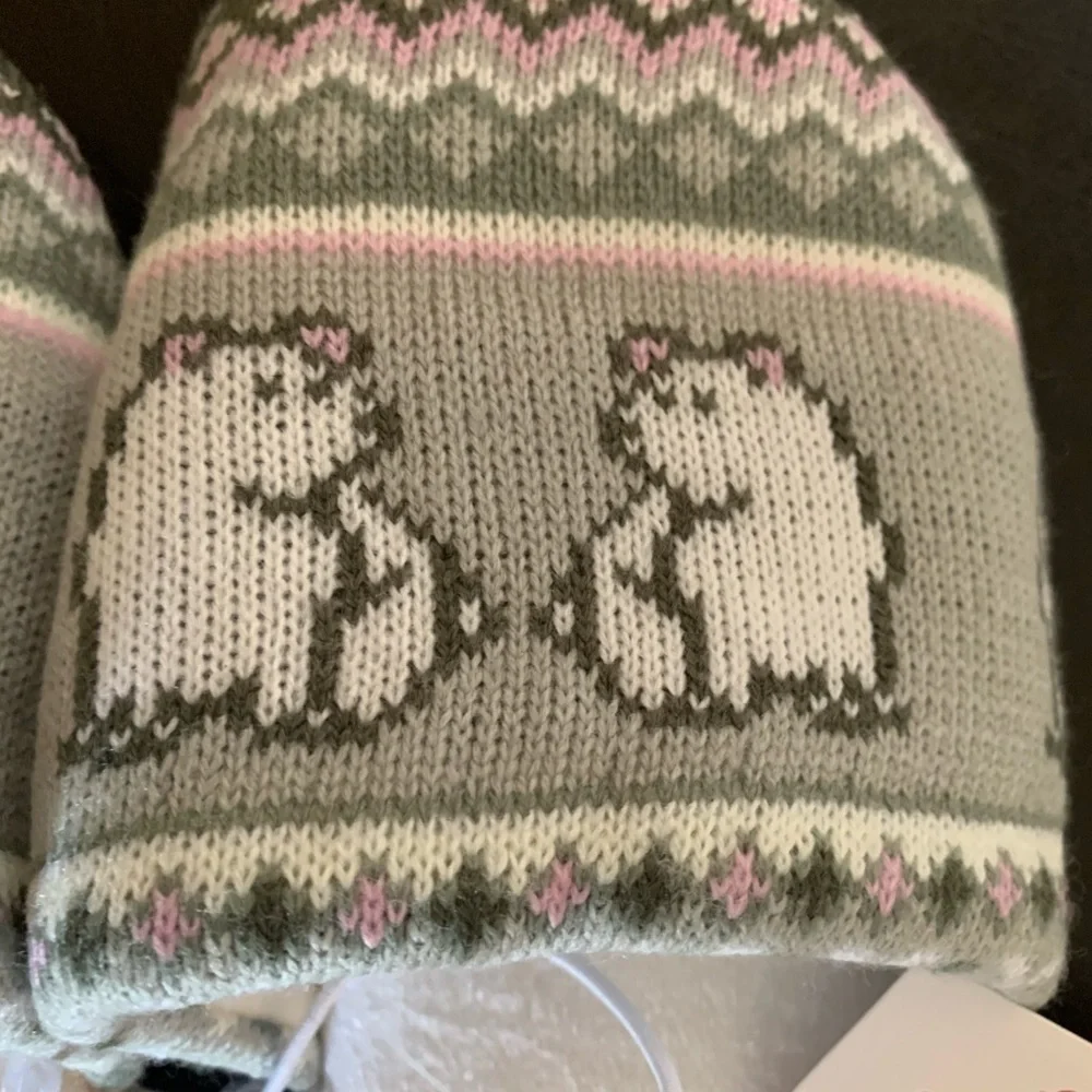 NWT justice polar bear slippers girls size XS extra small 12/1 & small 2-5